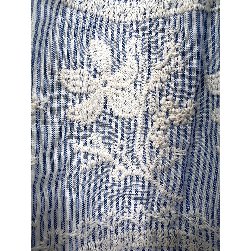 Embroidered Puff Sleeve Smocked Midi Dress Regency Cottagecore Milkmaid Medium - Picture 2 of 9